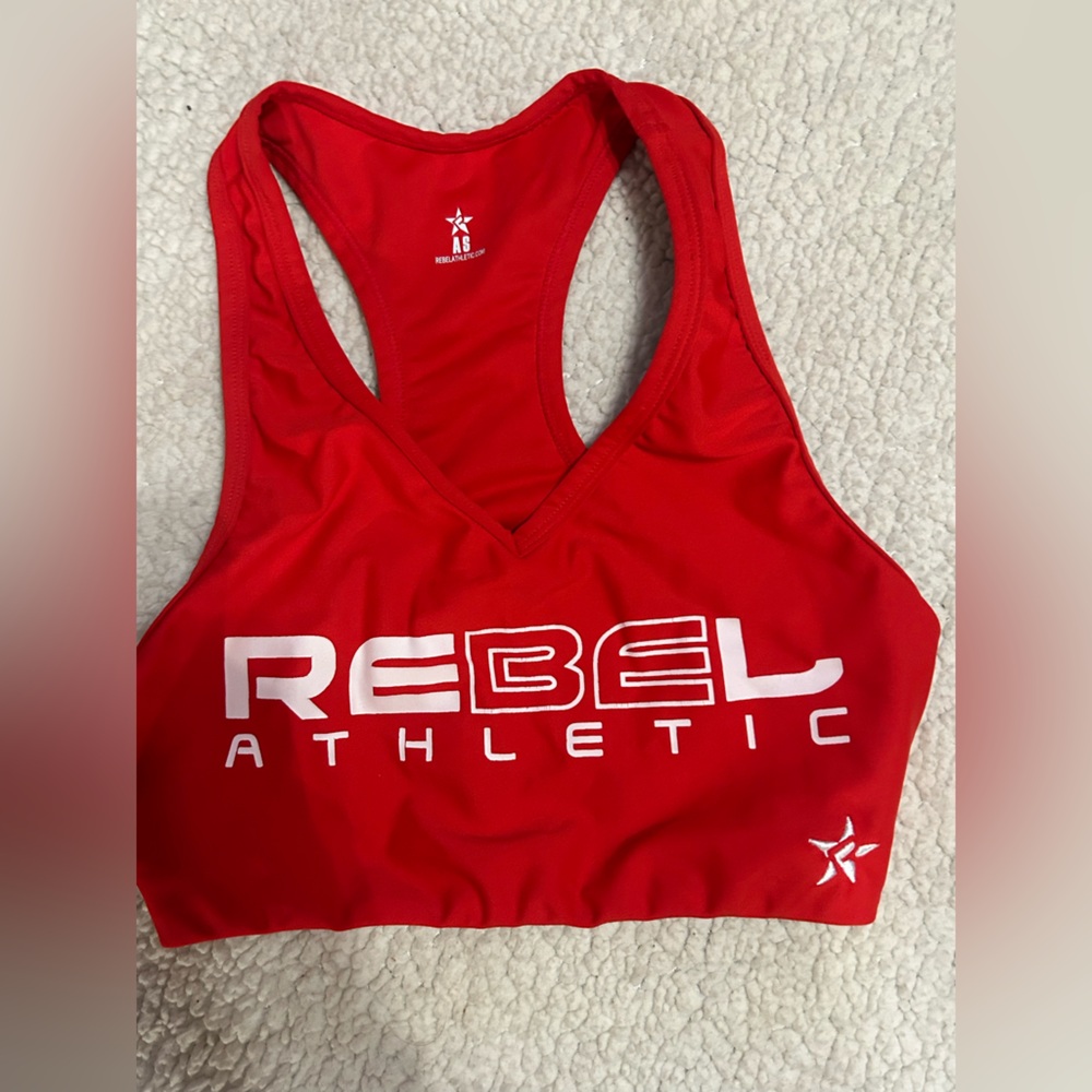 Rebel Athletic Red Sports Bra